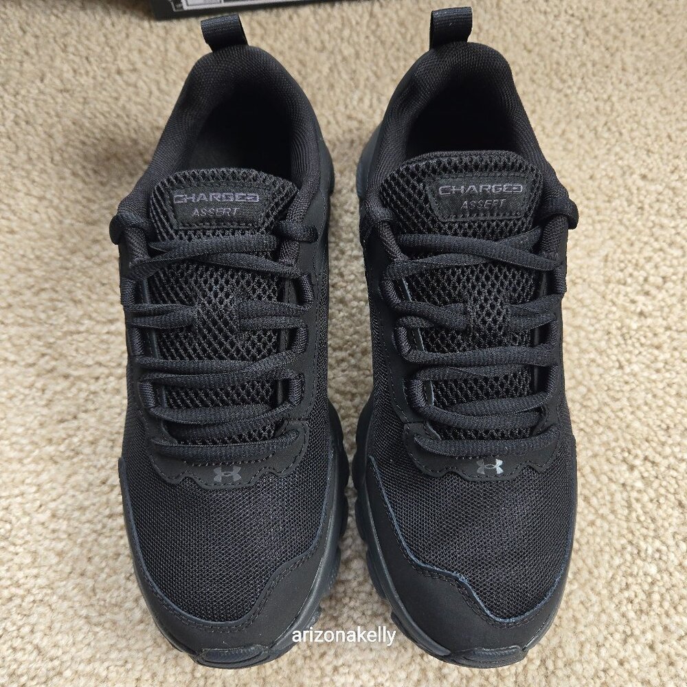 NIB Under Armour Charged Assert 9 Black/Black Sneakers {Size 8} - Picture 1 of 7